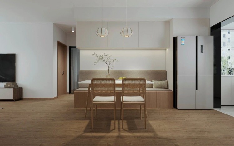 原木風三居室餐廳裝修效果圖