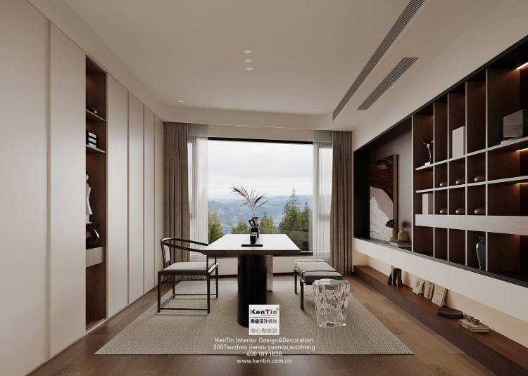 雅戈爾泊爵宋式美學復試書房裝修效果圖