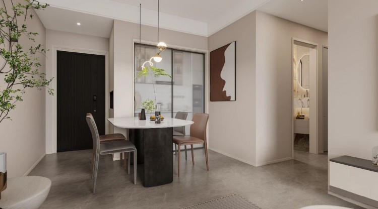 現代簡約兩居室餐廳裝修效果圖