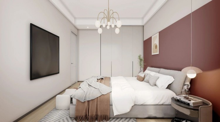 現代簡約兩居室臥室裝修效果圖