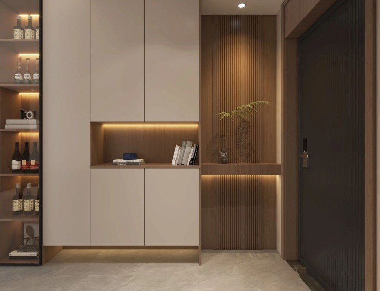 現(xiàn)代簡(jiǎn)約三居室玄關(guān)裝修效果圖