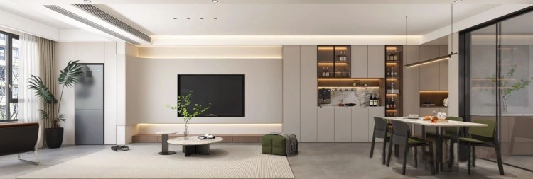 現代簡約三居室客廳2裝修效果圖