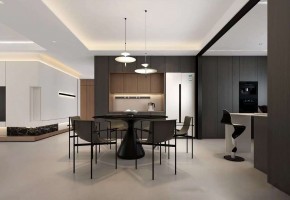 現代簡約三居室餐廳1裝修效果圖