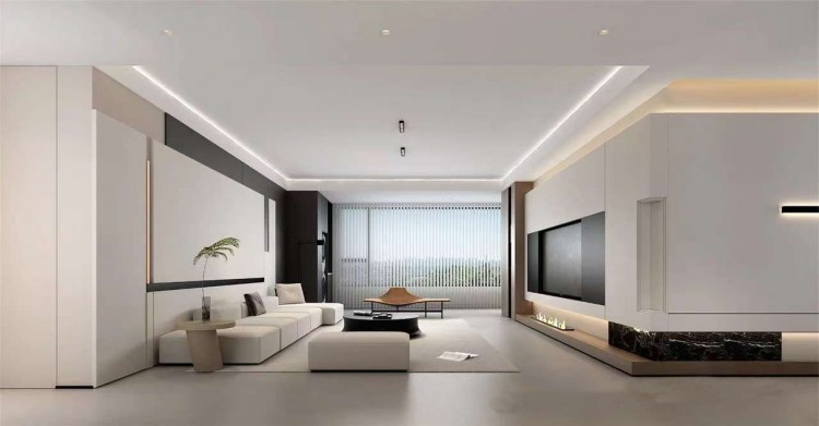 現代簡約三居室客廳裝修效果圖