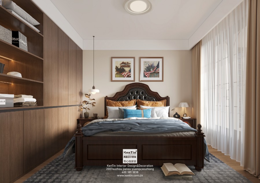 紫珺蘭園法式復古三居室臥室1裝修效果圖