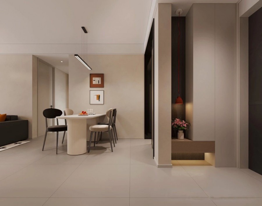 現代簡約兩居室玄關裝修效果圖