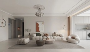 現代簡約三居室客廳1裝修效果圖