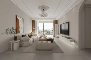 現代簡約三居室客廳2裝修效果圖