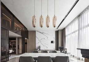 現代簡約復試餐廳裝修效果圖