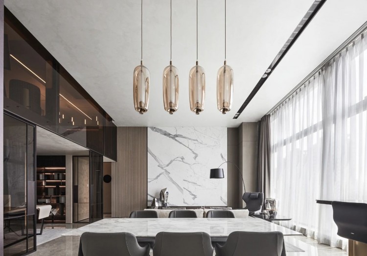 現代簡約復試餐廳裝修效果圖