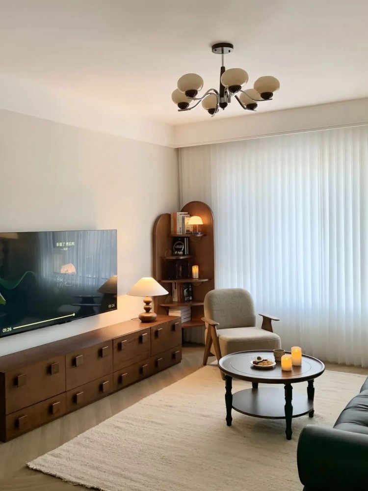 中古風兩居室客廳2裝修效果圖