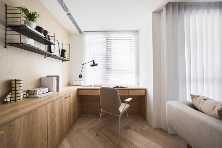 北歐風(fēng)三居室書(shū)房裝修效果圖