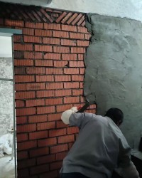 新砌墻體頂部為什么要斜砌