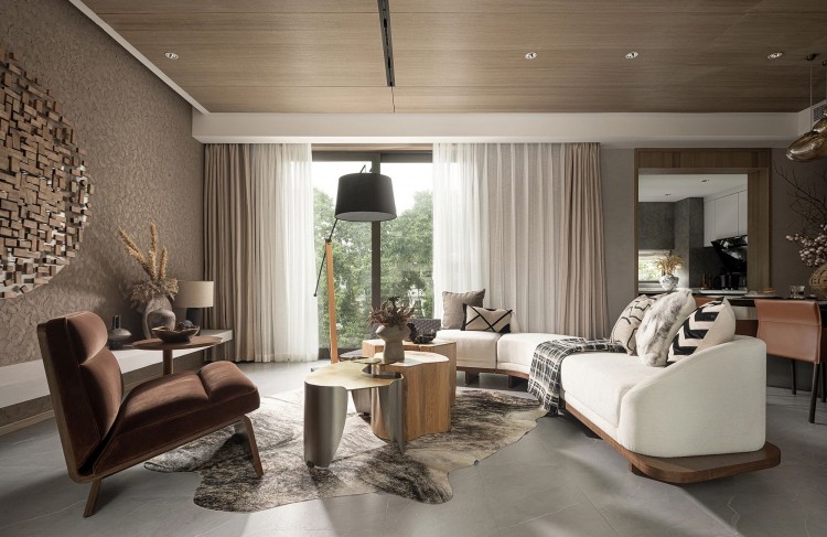 中式風(fēng)格三居室裝修效果圖