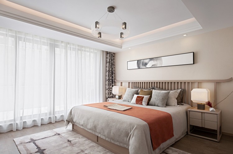 北歐原木風三居室臥室裝修效果圖