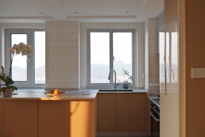 原木風(fēng)兩居室裝修廚房效果圖