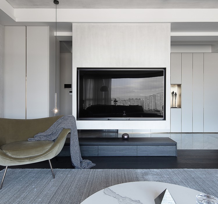 現(xiàn)代簡(jiǎn)約大平層三居室裝修效果圖