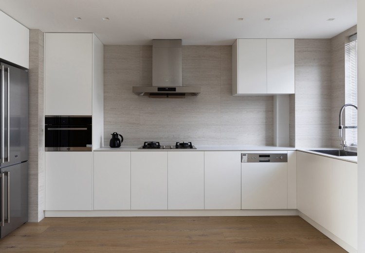 現(xiàn)代極簡(jiǎn)風(fēng)三居室裝修廚房效果圖