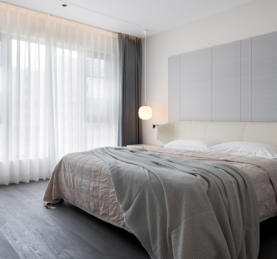 現代簡約三居室裝修臥室效果圖