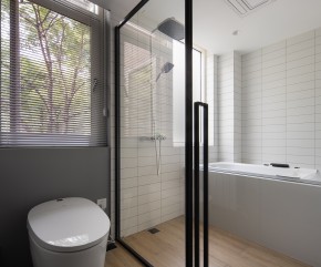 原木風大平層裝衛生間修效果圖