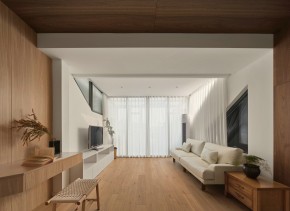 原木風復試客廳裝修效果圖