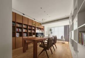 原木風復試書房裝修效果圖