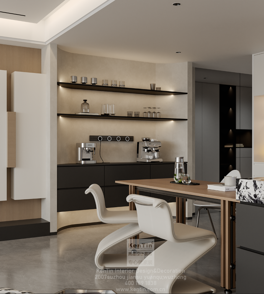 保利天匯現(xiàn)代簡約精裝餐廳改造效果圖