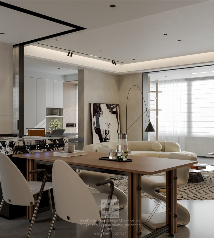 保利天匯現代簡約精裝餐廳改造效果圖