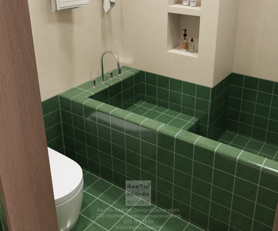 蘇州灣景苑中古風三居室衛生間裝修效果圖