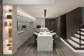 現代簡約風餐邊柜裝修效果圖