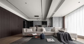 現代簡約三居室客廳裝修效果圖