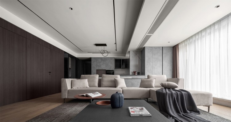 現(xiàn)代簡約三居室客廳裝修效果圖