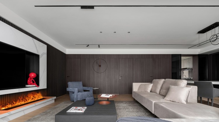 現代簡約三居室客廳裝修效果圖