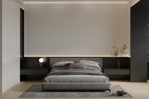 現(xiàn)代簡約大平層臥室裝修效果圖