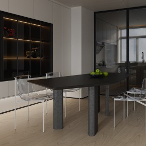 現(xiàn)代簡約大平層餐廳裝修效果圖