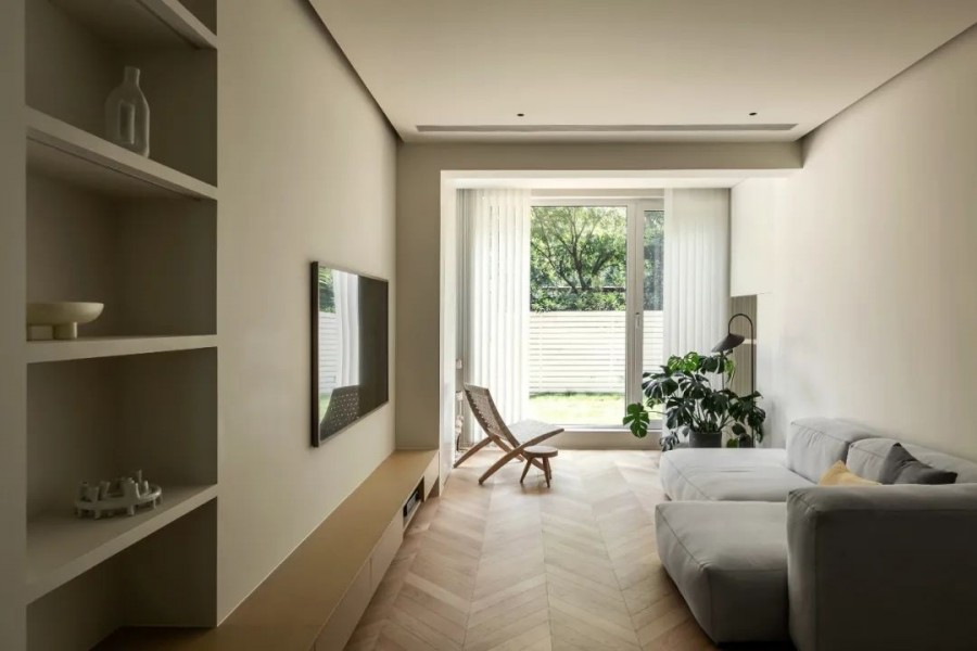 現代原木分風三居室裝修效果圖