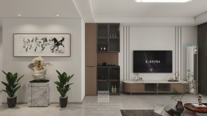 鳳凰胥岸現代簡約三居室客廳裝修效果圖