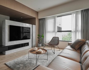 意式風三居室客廳裝修效果圖)