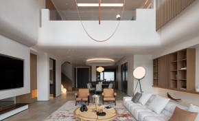 原木風別墅客廳裝修效果圖