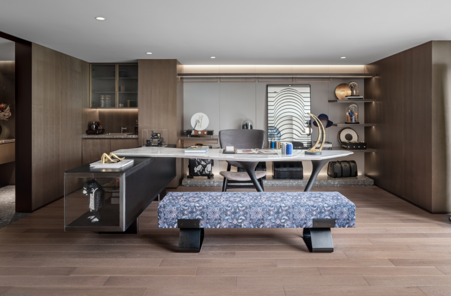 現(xiàn)代簡(jiǎn)約三居室書房裝修效果圖