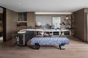 現(xiàn)代簡(jiǎn)約三居室書房裝修效果圖