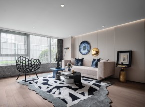 現(xiàn)代簡(jiǎn)約三居室客廳裝修效果圖