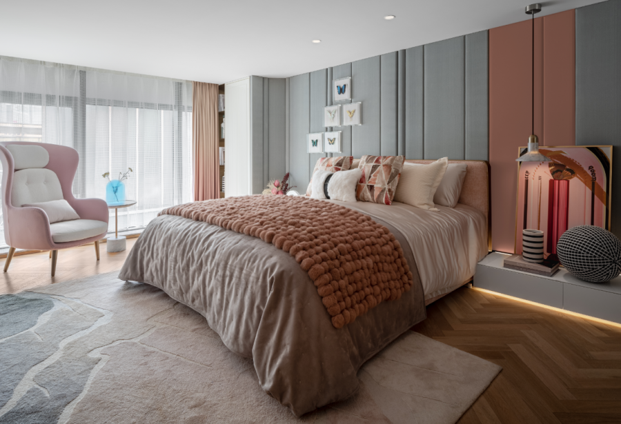 現(xiàn)代簡(jiǎn)約三居室臥室裝修效果圖