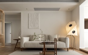 原木風三居室客廳裝修效果圖