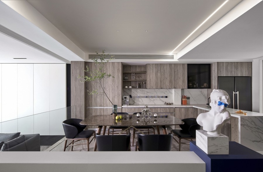 現(xiàn)代簡約別墅餐廳裝修效果圖