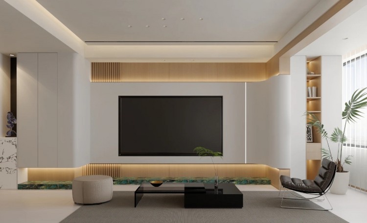 現代簡約三居室裝修效果圖