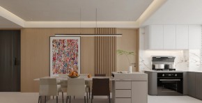 現代簡約三居室餐廳裝修效果圖