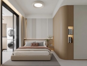 現代簡約三居室臥室裝修效果圖