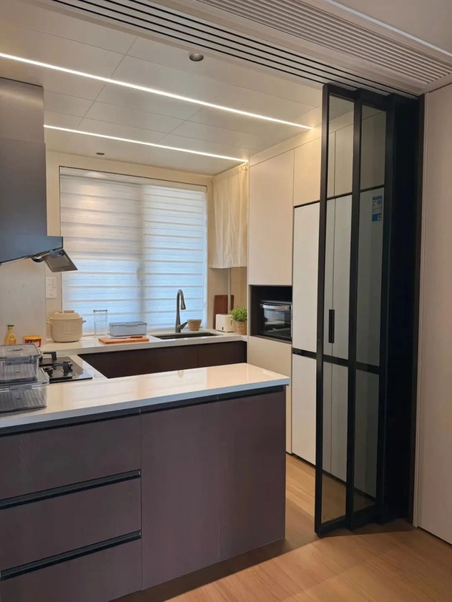 中古風兩居室廚房裝修效果圖