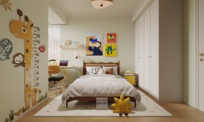 碧提雅苑奶油中古風(fēng)三居室兒童房裝修效果圖